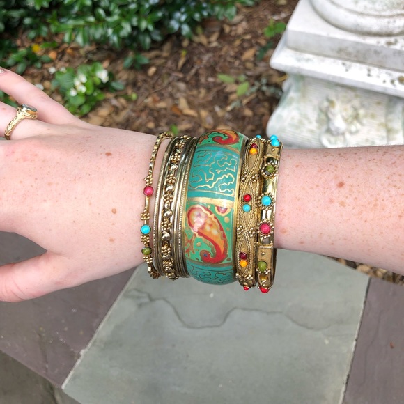 Group of 10 bangles (vintage). - Picture 1 of 2